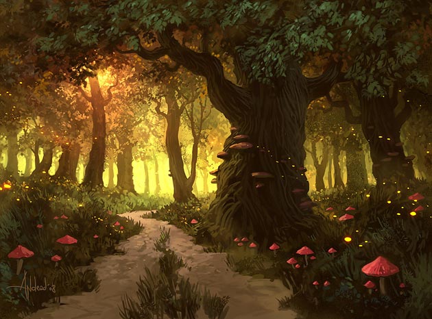 Digital painting Forest