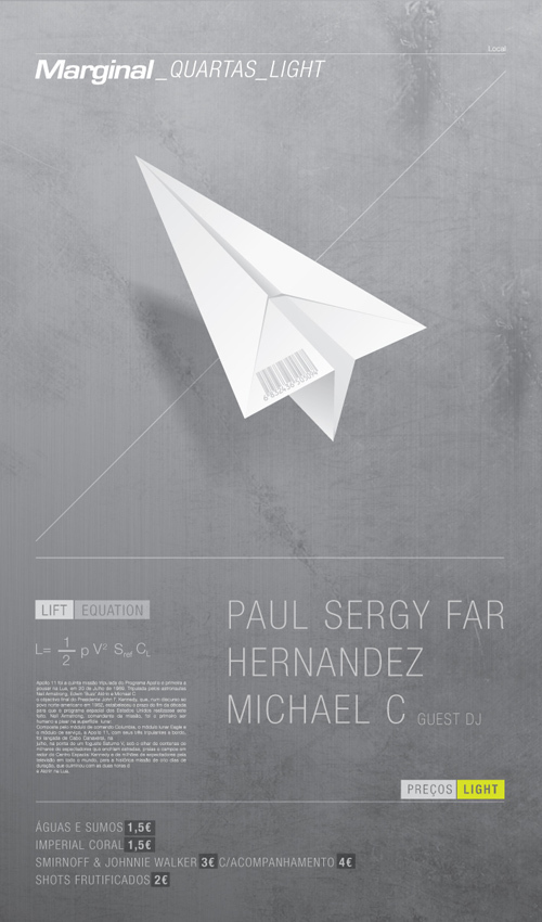 WOW! This excuisite design by Nuno Serrãoa even has a schematic on the back on how to build a paper plane.