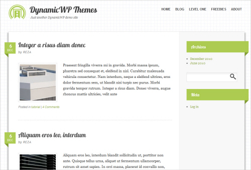 Dynamicwp-screenshot in Free WordPress Themes: 2011 Edition