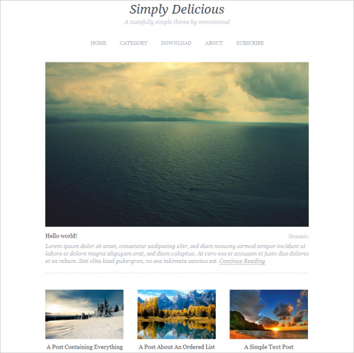 Simplydelicious-screenshot in Free WordPress Themes: 2011 Edition