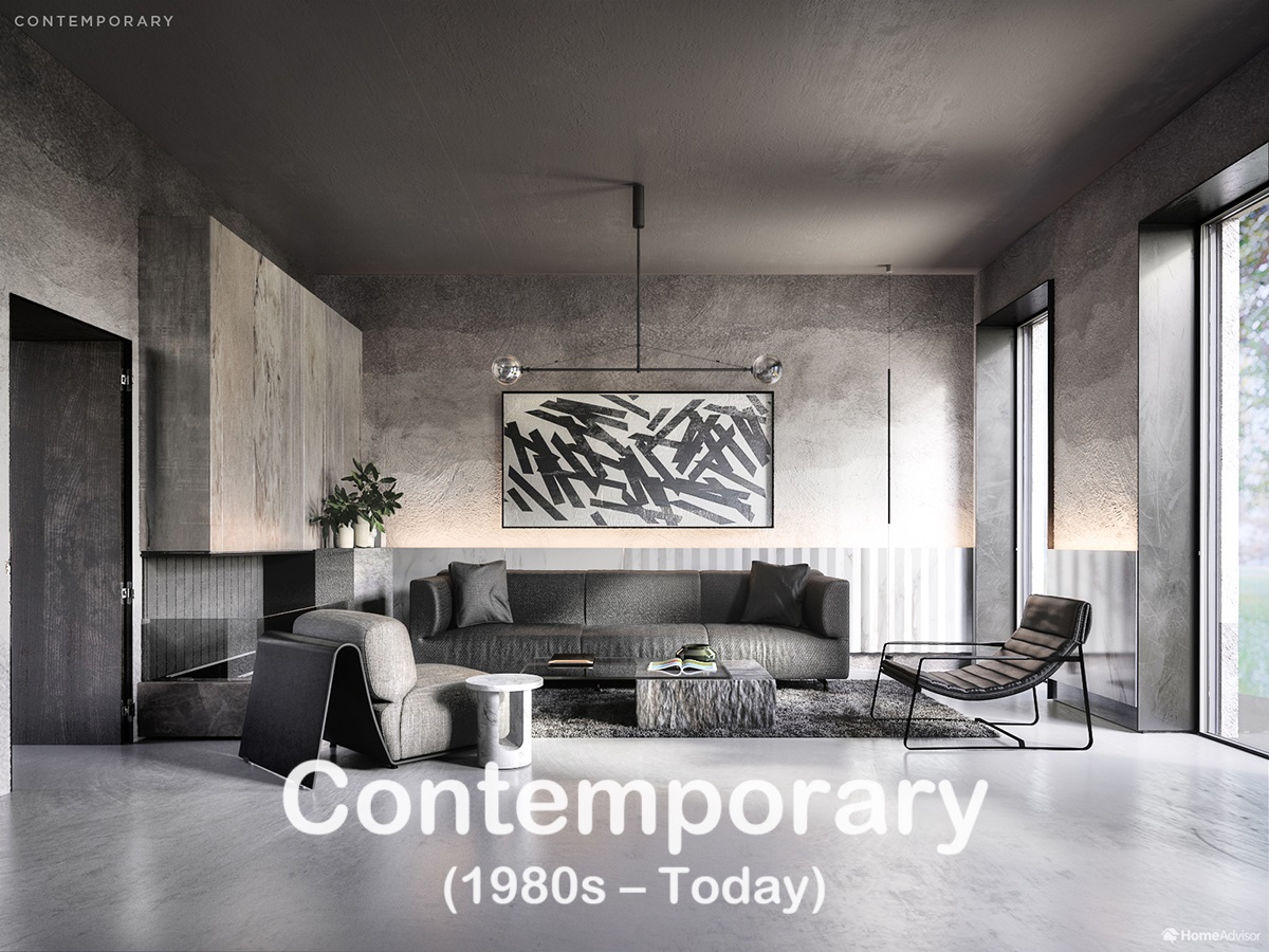 Contemporary living space with clean lines and neutral palette