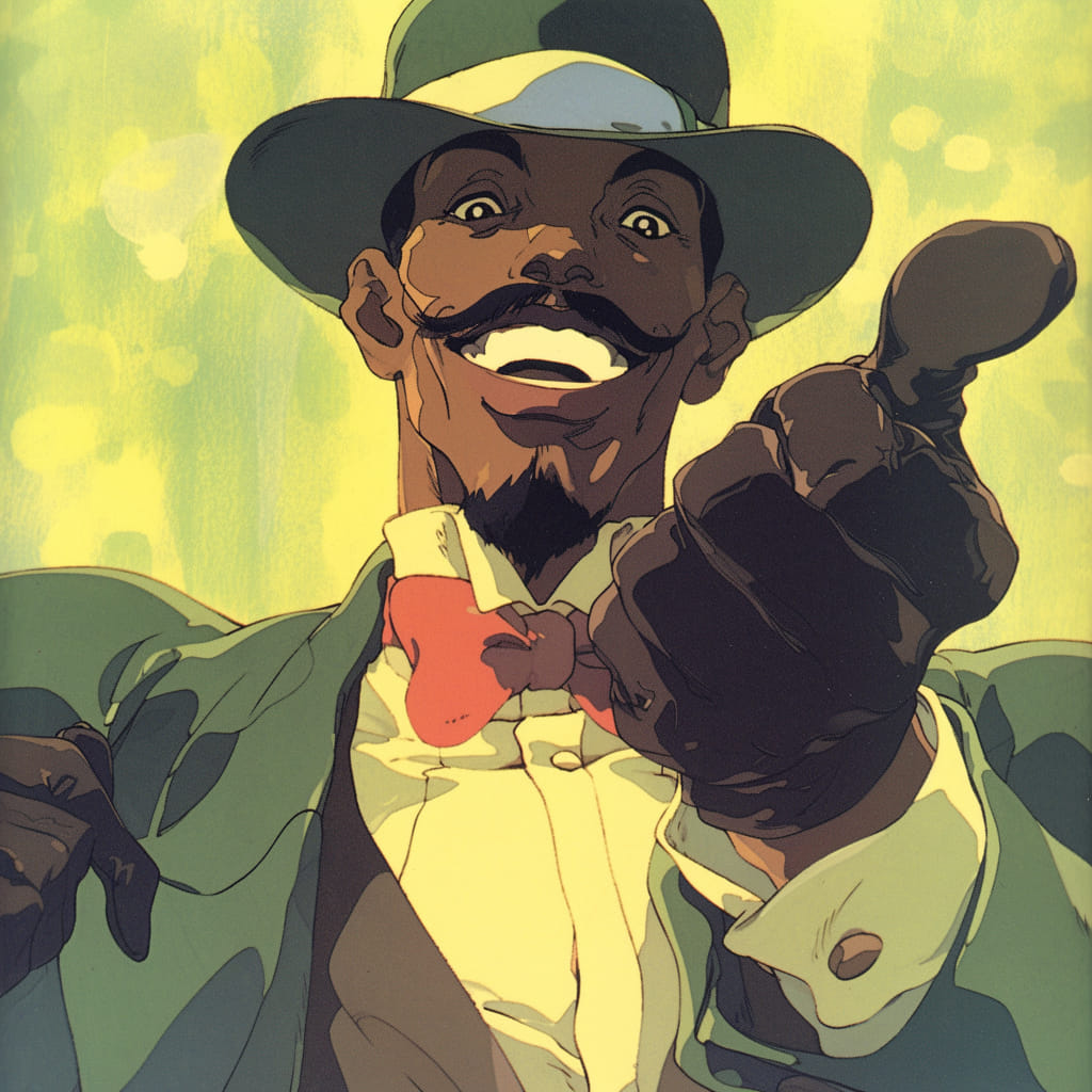 Andre 3000 reimagined in Studio Ghibli style from Southern hip-hop roots