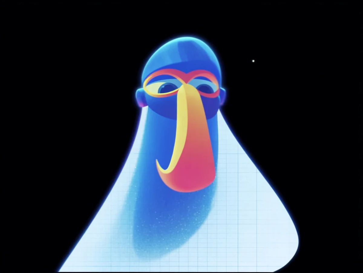 Modern abstract character drawing and composition by Alex Roman