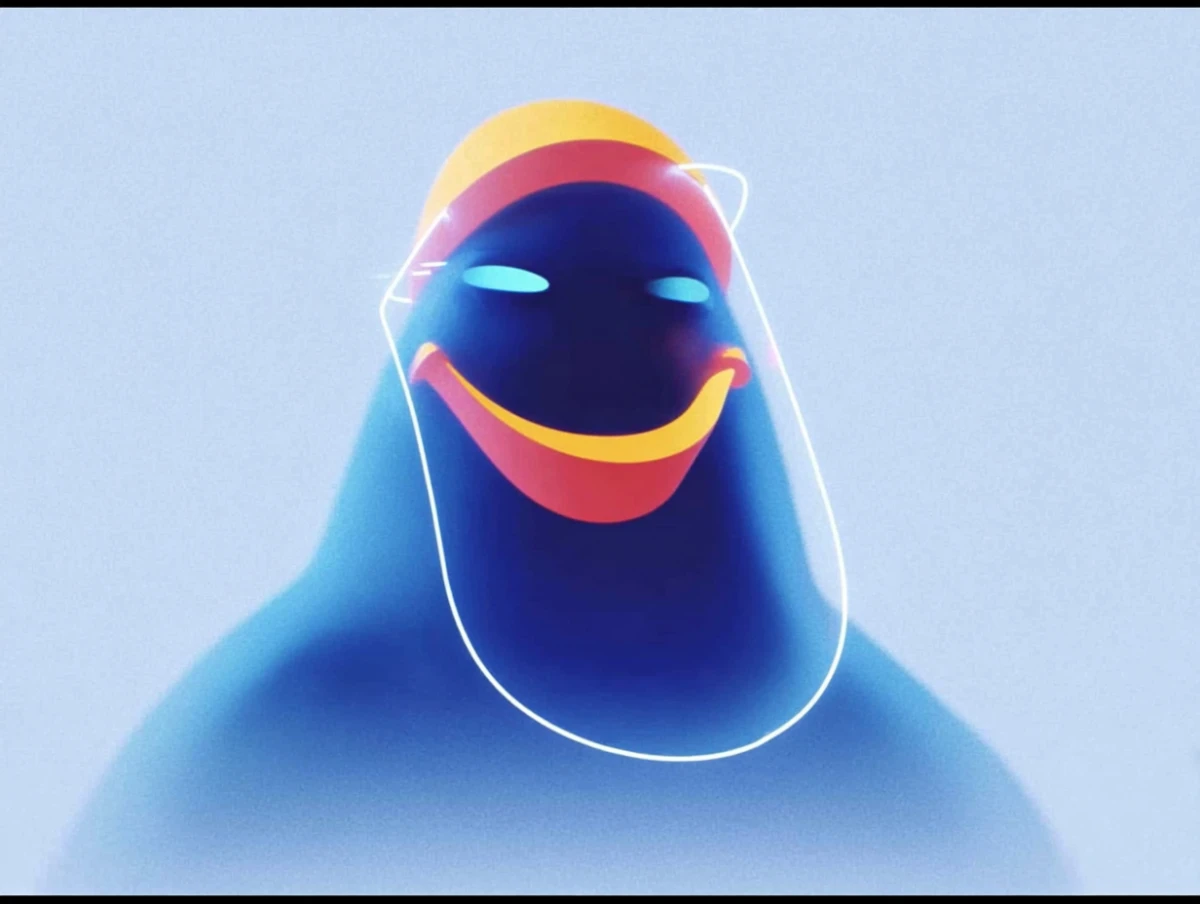 Alex Roman abstract character design using geometric shapes