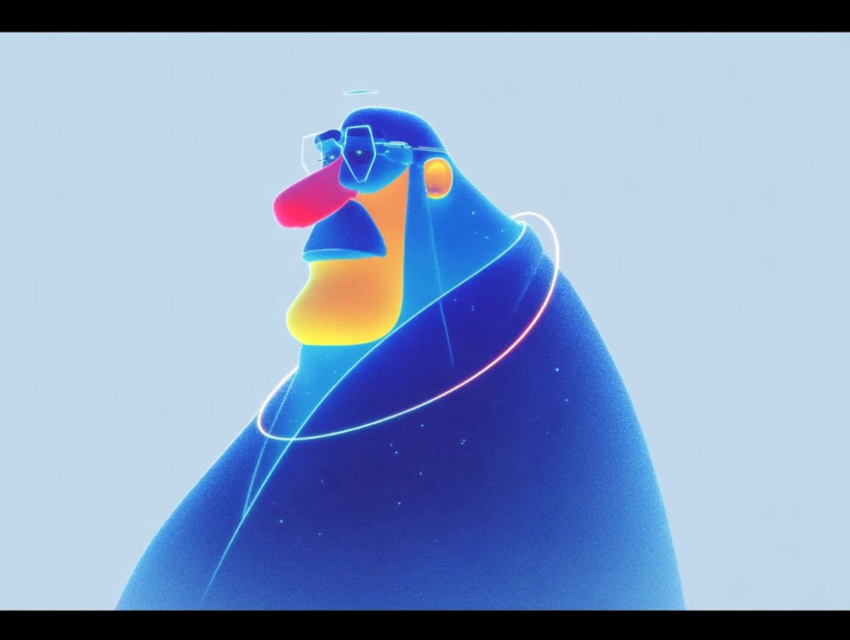 Abstract geometric character illustration artwork by Alex Roman