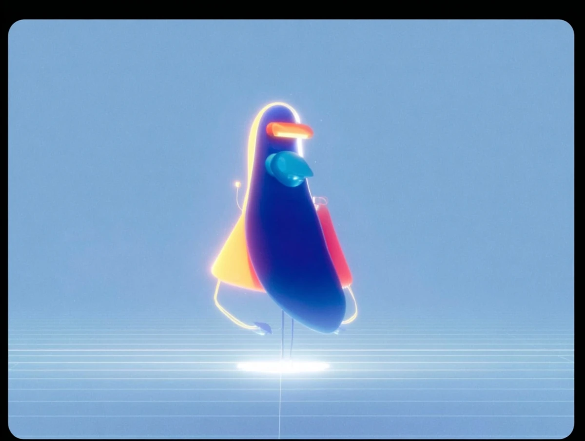 Architectural character with geometric artwork by Alex Roman