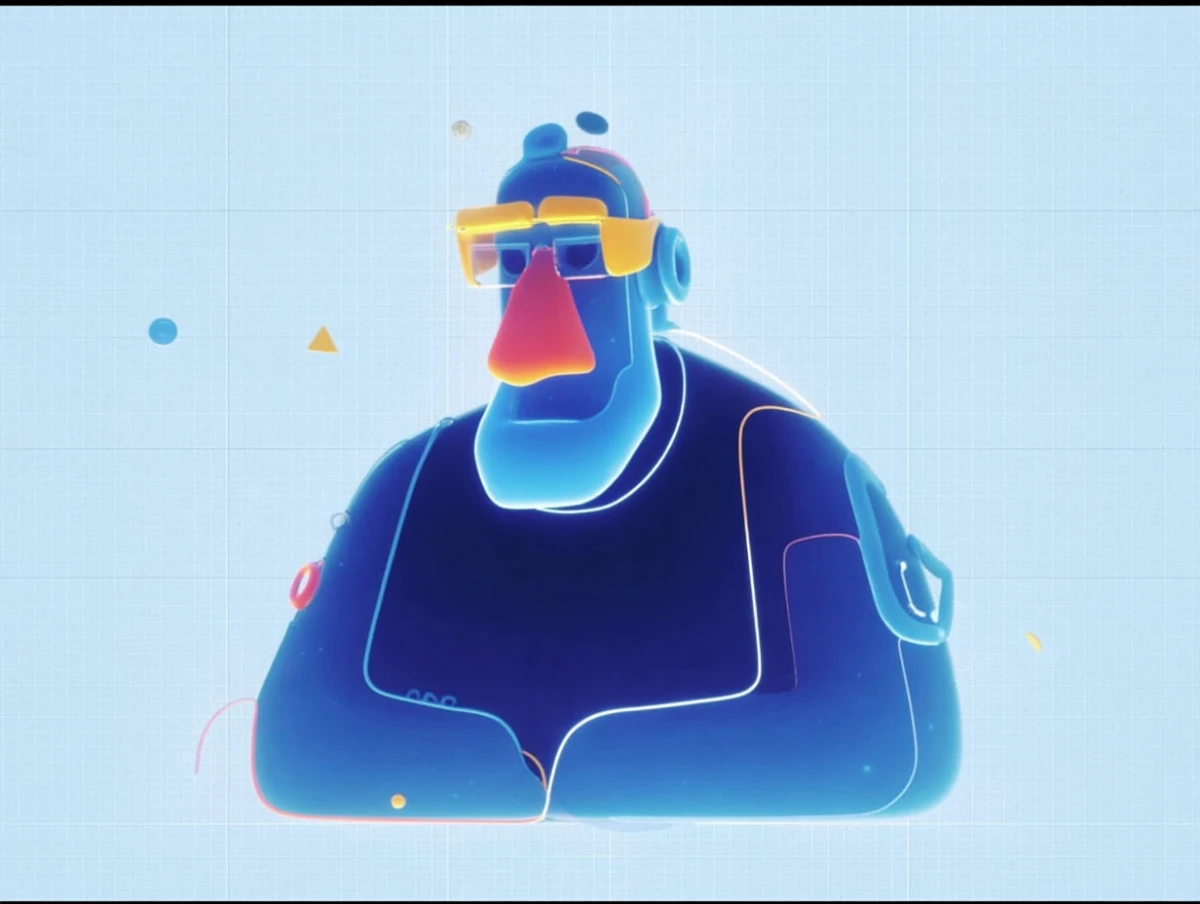 Character design concept with shapes and digital illustration