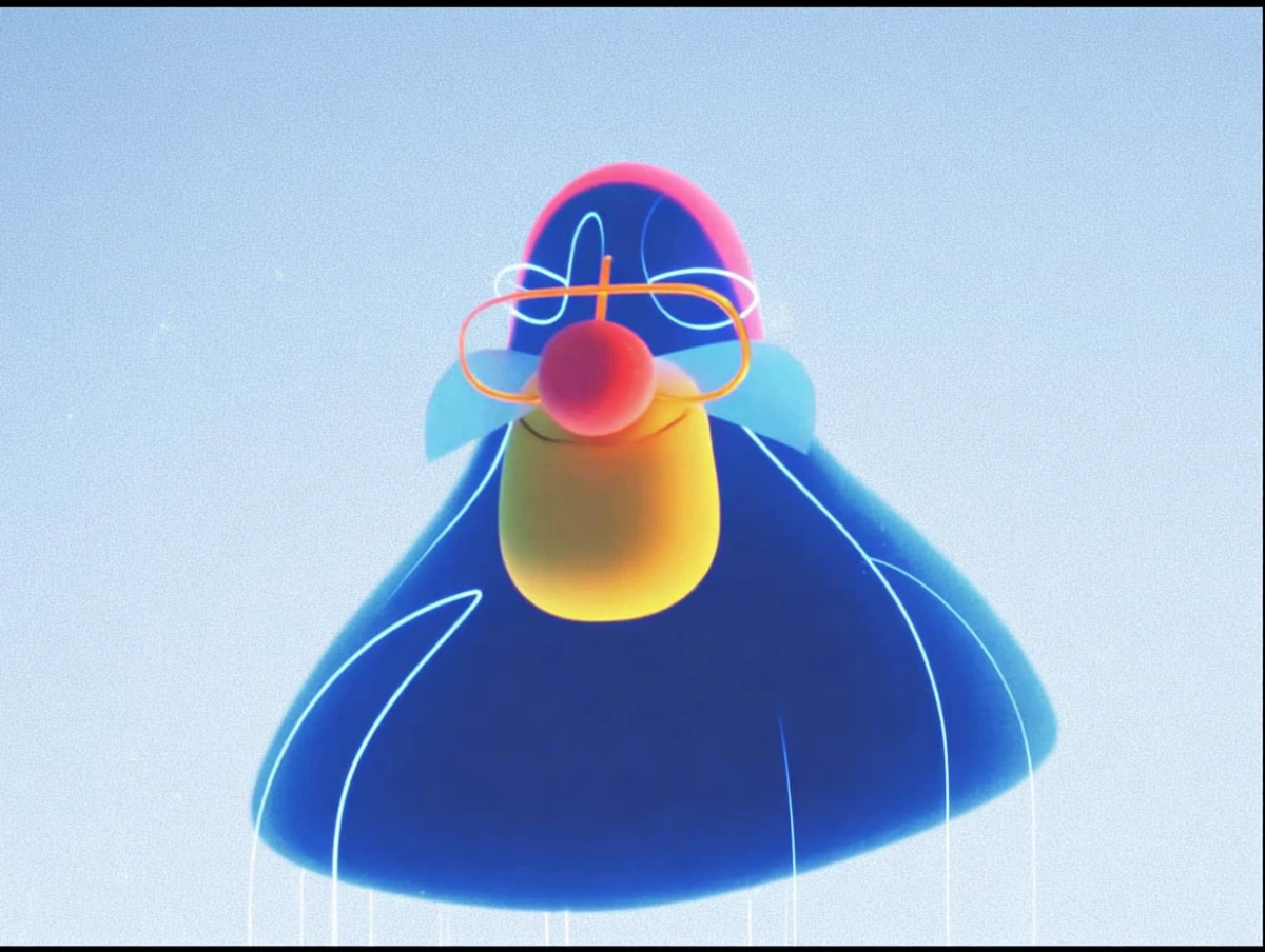 Character constructed from shapes digital artwork by Alex Roman