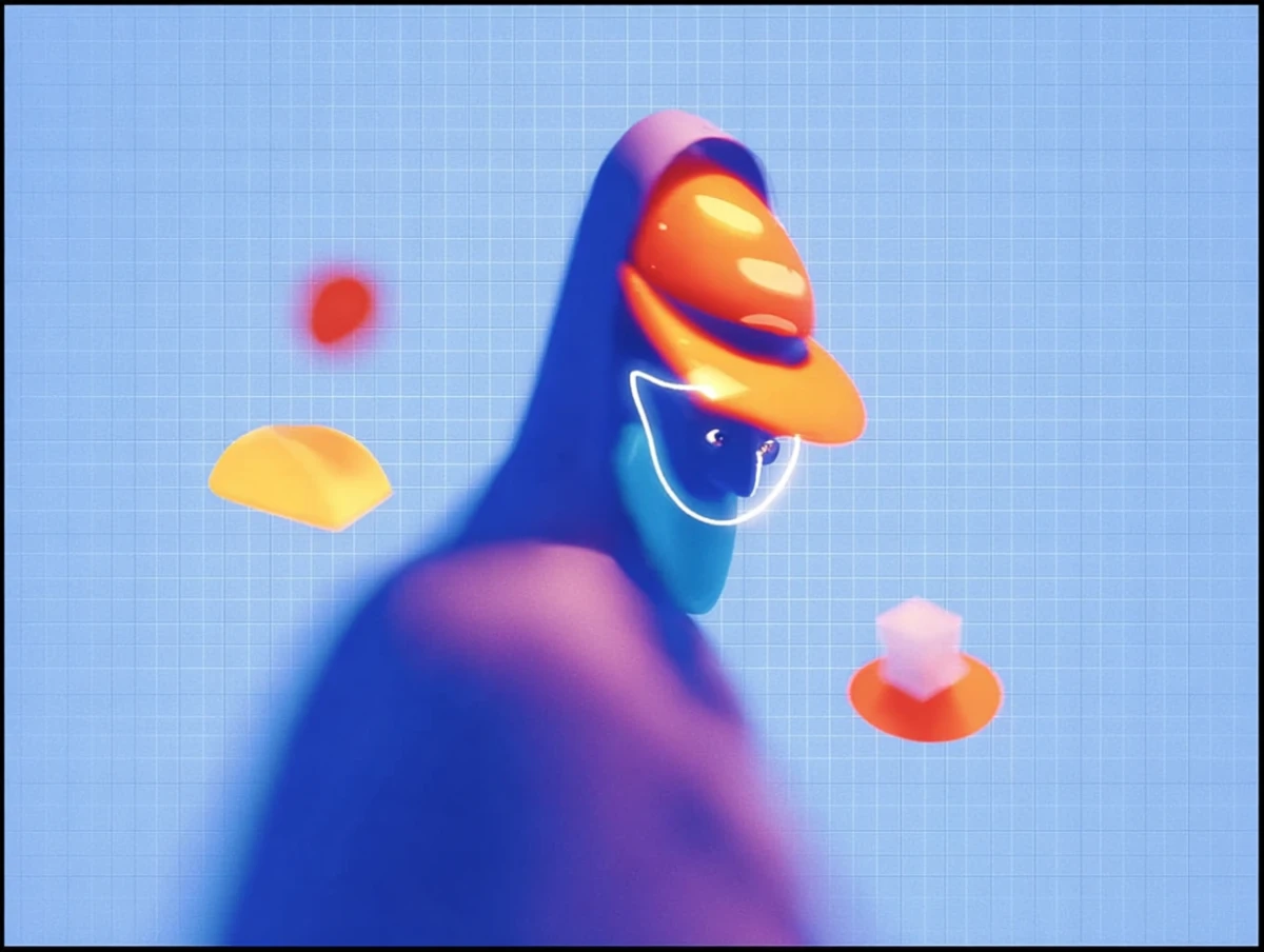 Modern digital art character shapes by Alex Roman