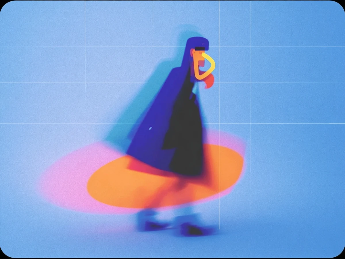 Digital character illustration with abstract style by Alex Roman