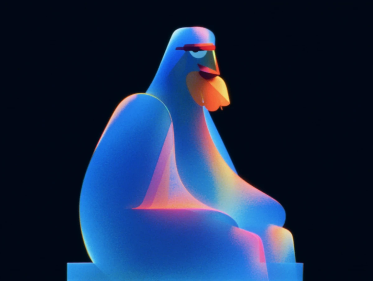 Geometric character design illustration with shapes