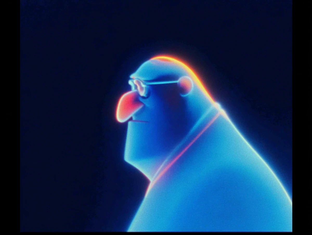 Alex Roman character constructed from abstract shapes and forms