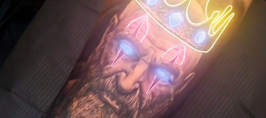 Animated Tattoos With Neon Lights