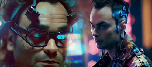 The Big Bang Theory Cast In Cyberpunk World Imagined By AI