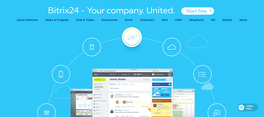 Bitrix24 – Awesome Free Collaboration Tool For Designers And Web Studios