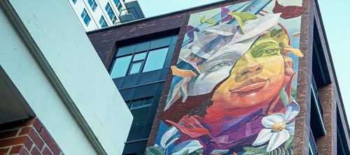 Portraits Shatter Into Botanical Elements In Arthur Maslard's Monumental Murals