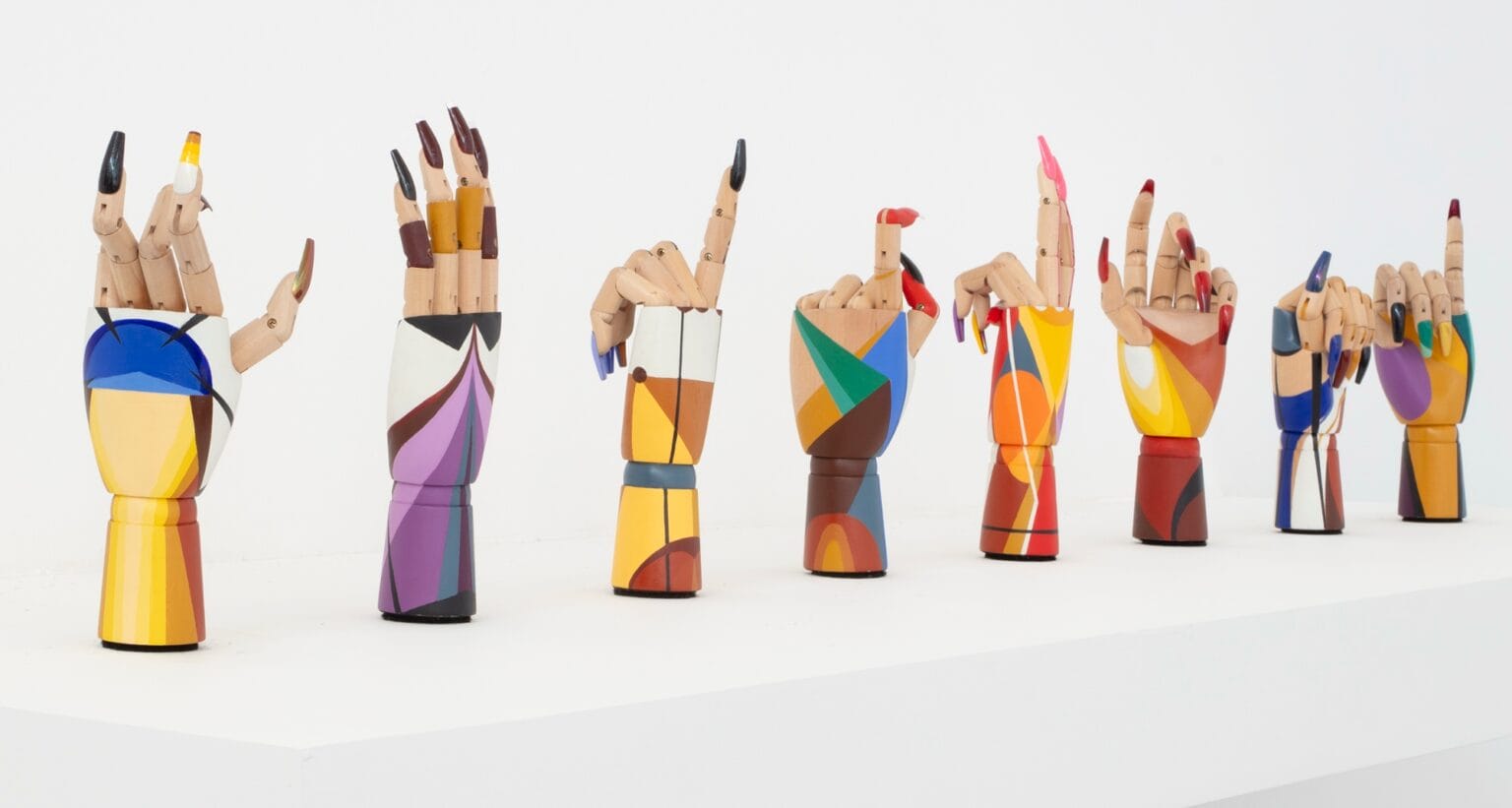 A detailed close-up of a makeup-based artwork created using cosmetic powders, showcasing alternative painting techniques.