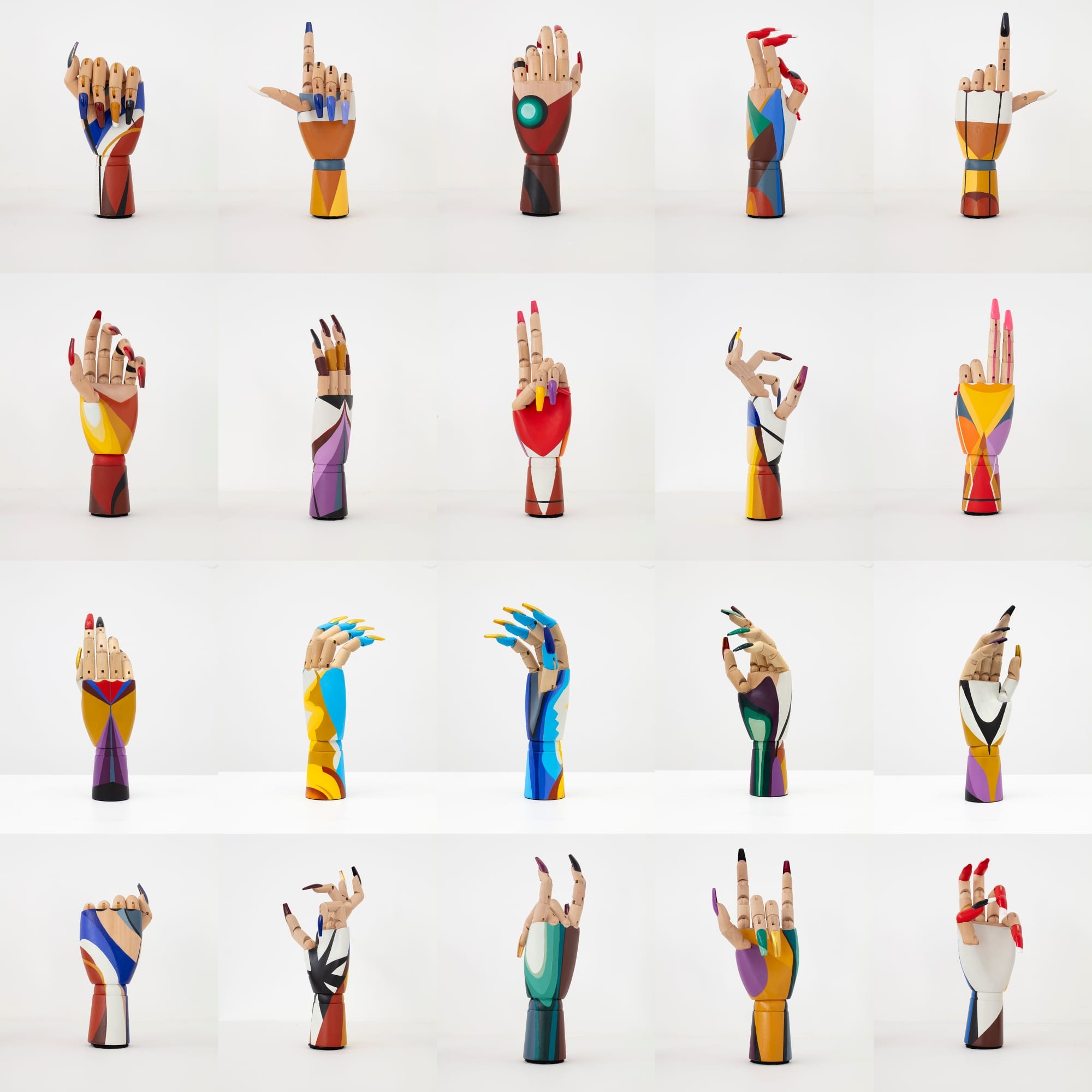 A mixed-media cosmetic sculpture featured in a beauty art installation, built from various beauty products.