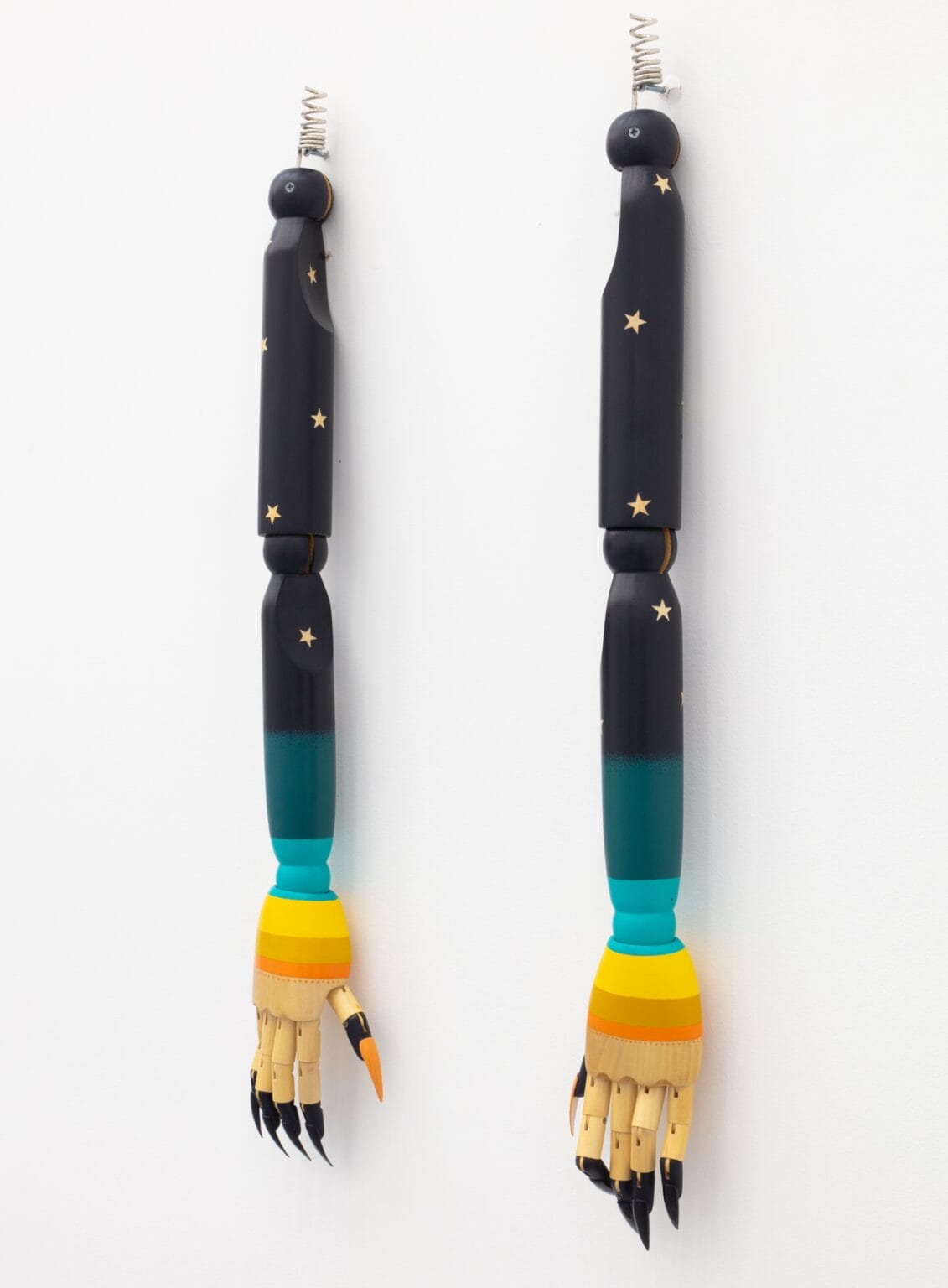 An example of eyeshadow paintings in progress, demonstrating an unconventional creative process with makeup.