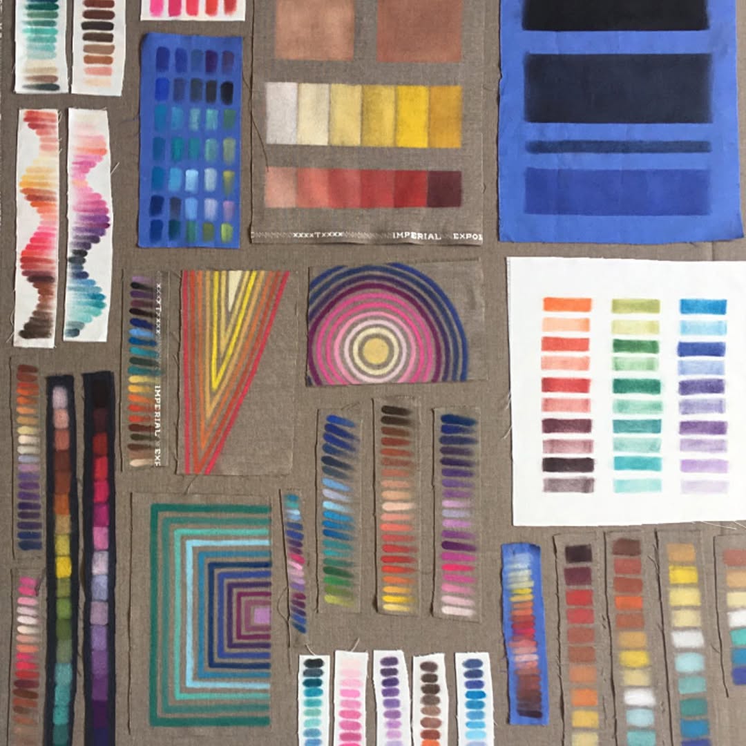 A mixed-media cosmetic sculpture featured in a beauty art installation, built from various beauty products.