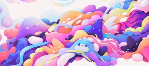 Flowing Colorful Illustrations By Alexandra Zutto
