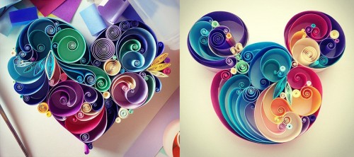 Quilled Colorful Paper Design by Sena Runa