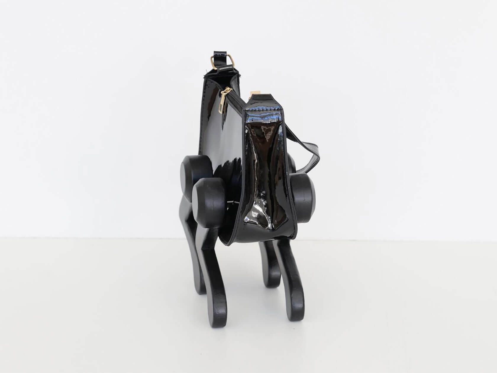 Pop art sculpture combining ironic social commentary with 3D sculptural form