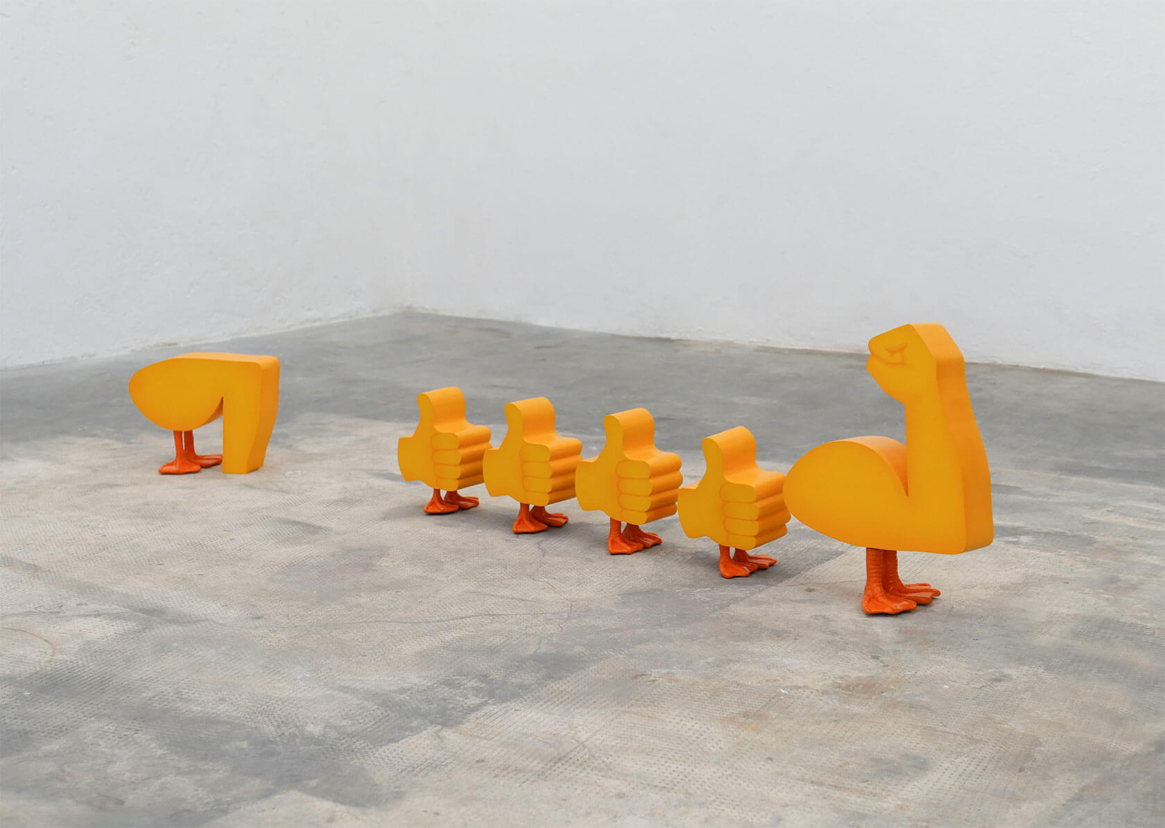 Pop art sculpture by Swiss contemporary artist Delfino Fidel featuring witty transformation