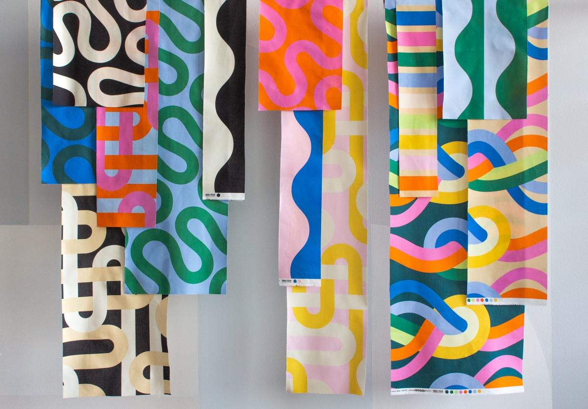 Geometric art in contemporary textile design