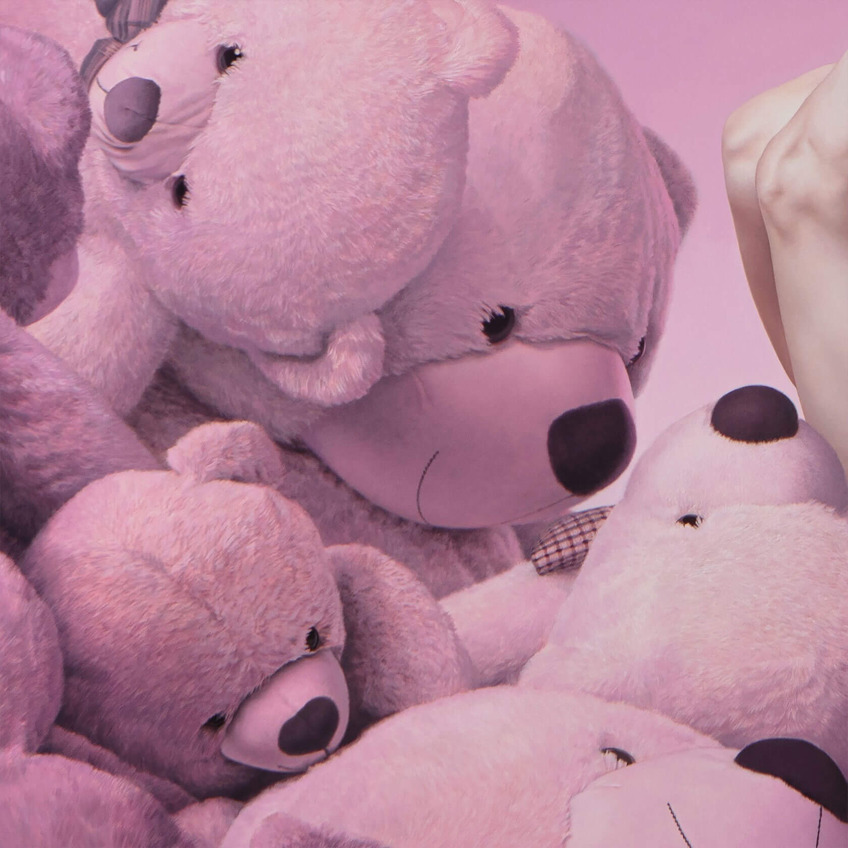 Surrealist oil painting by Chilean contemporary artist demonstrating hyperrealistic figurative art techniques