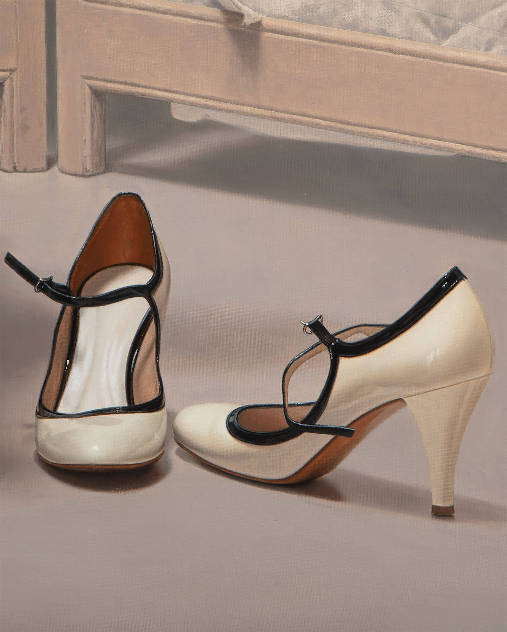 Pop surrealism figurative oil canvas painting showcasing hyperrealistic techniques and surreal elements