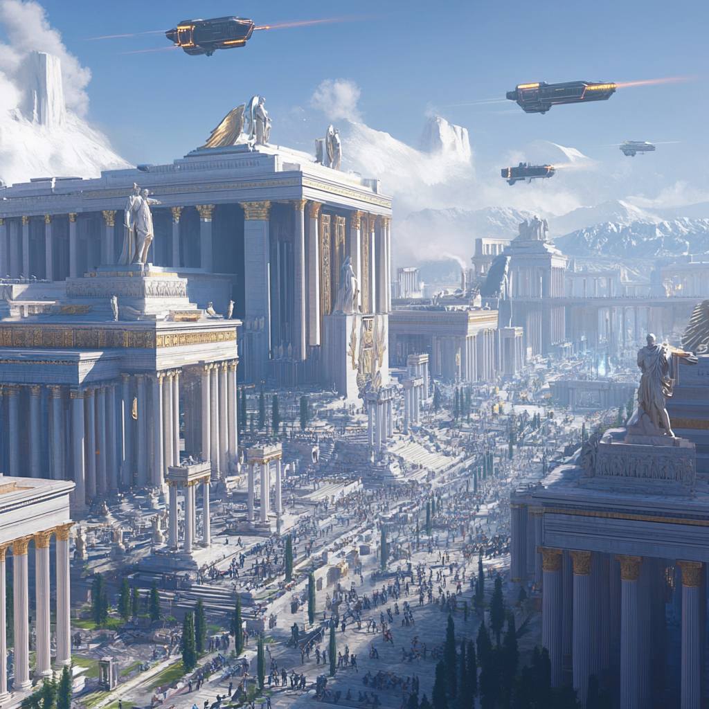 Roman legions conquering alien planets in an alternate history sci-fi scenario