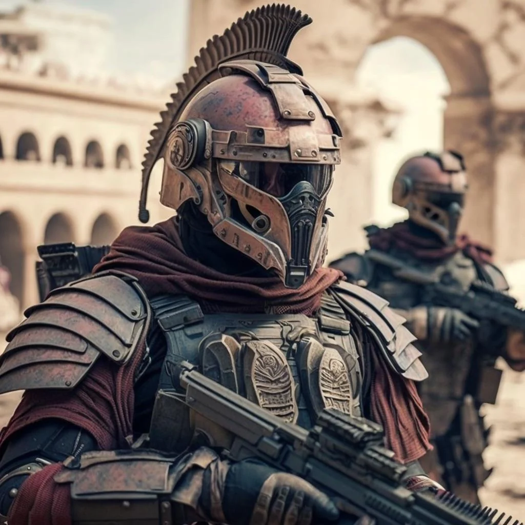 Roman Empire reimagined as futuristic sci-fi civilization spanning galaxies