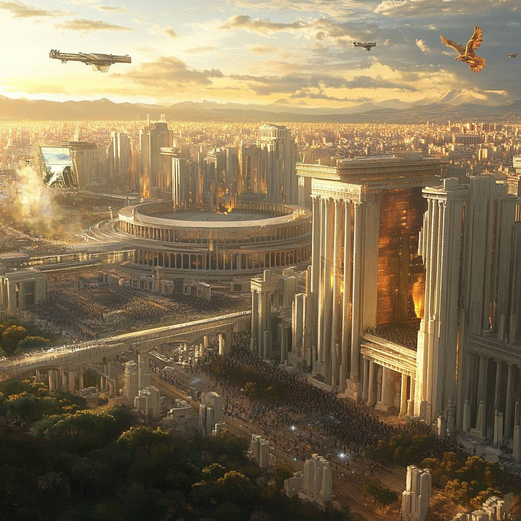 Roman legion science fiction artwork showing warriors in space armor