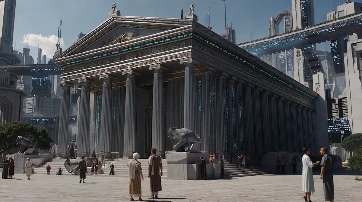 Alternate history scenario depicting Rome's eternal dominion throughout galaxy