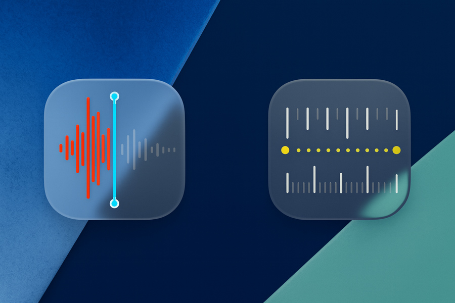 Modern iOS 26 clear icon design concept with transparent effects