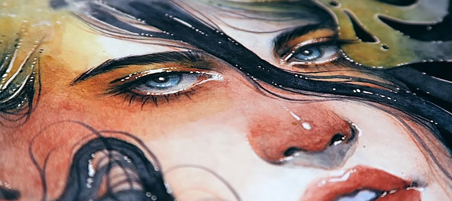 Soothing Ethereal Beauty And Deep Intimacy Watercolor Illustration By Kelogsloops