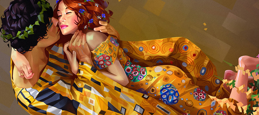 Gustav Klimt's 'The Kiss' Reimagined