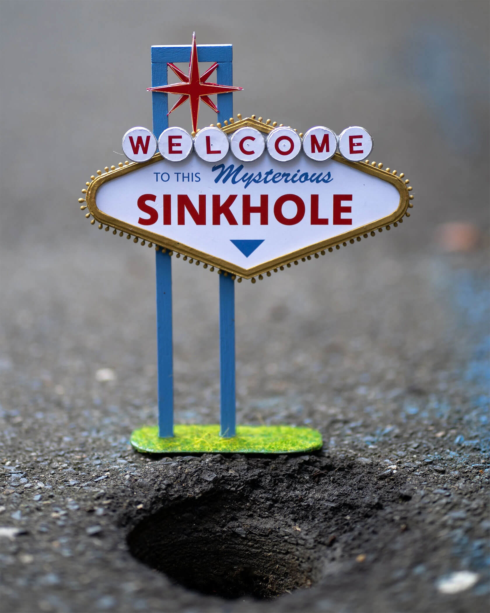 Civic art installation featuring urban street art intervention by Michael Pederson