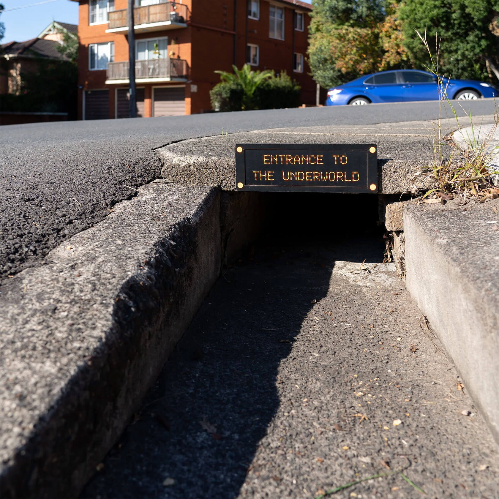 Public space art featuring whimsical street installation in Sydney