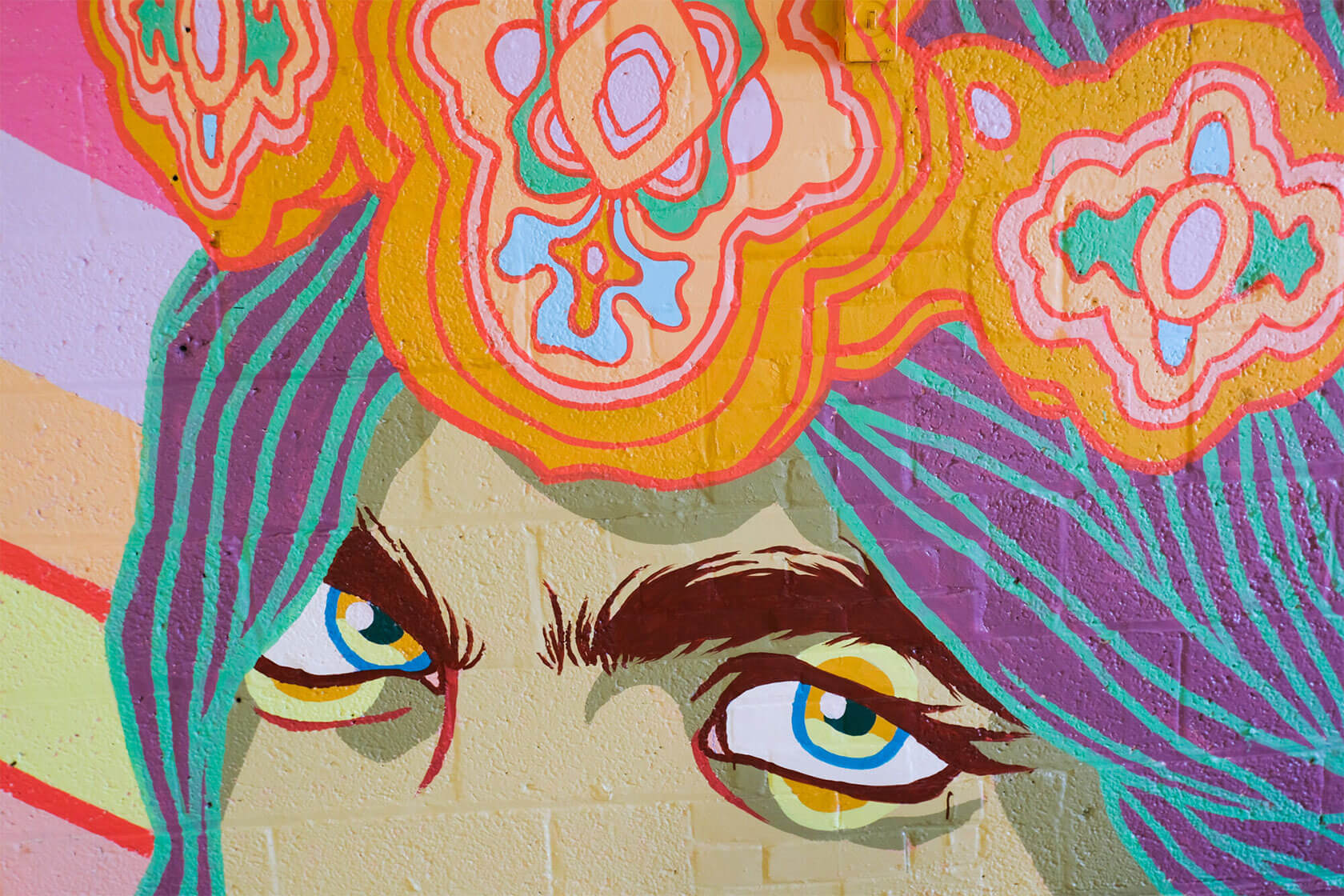 Street art fantasy mural showcasing creative design with fantastical elements