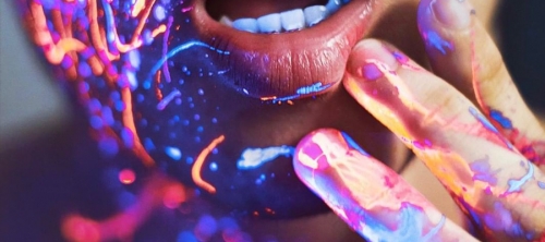 Neon Paint With Ultraviolet Light Photography