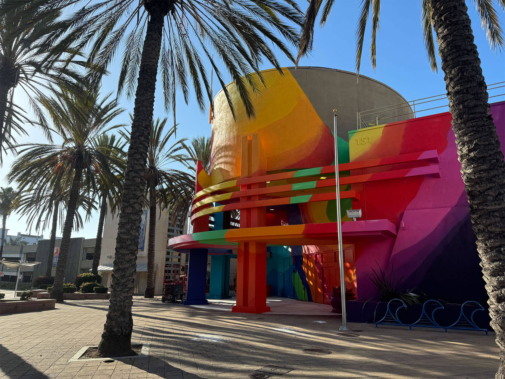 Contemporary public art mural featuring bold street art and large-scale urban design