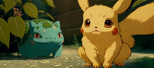 Pokémon In Studio Ghibli Art Style