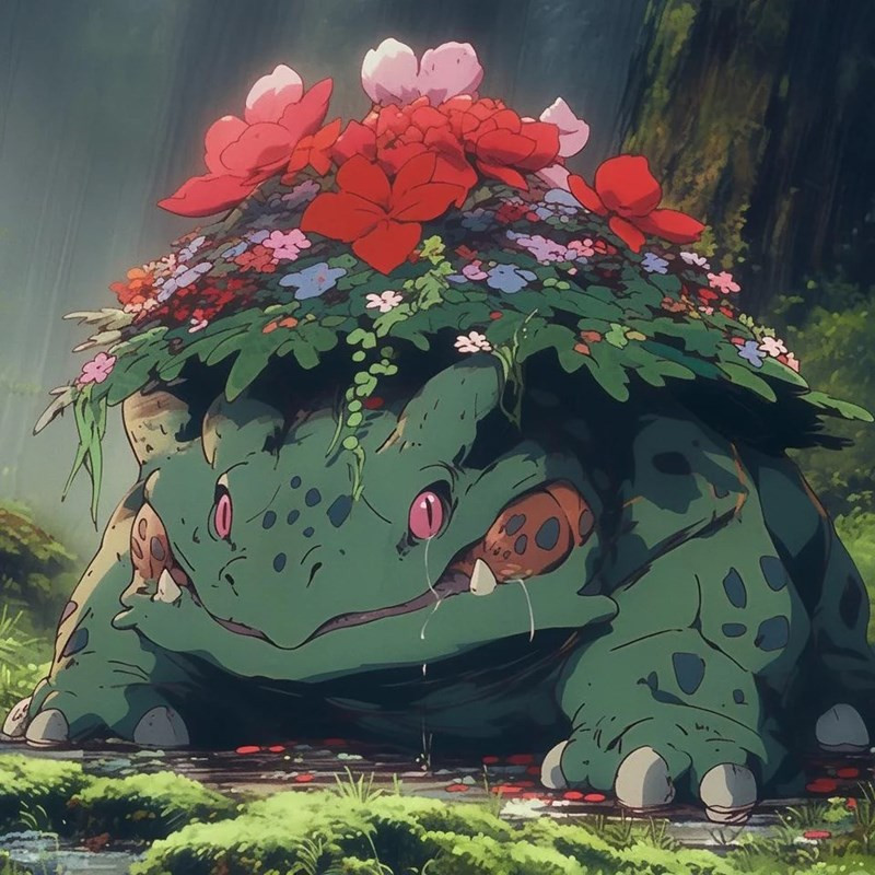 Pokemon Ghibli style character design for artistic inspiration Character art providing inspiration for Pokemon in Ghibli style