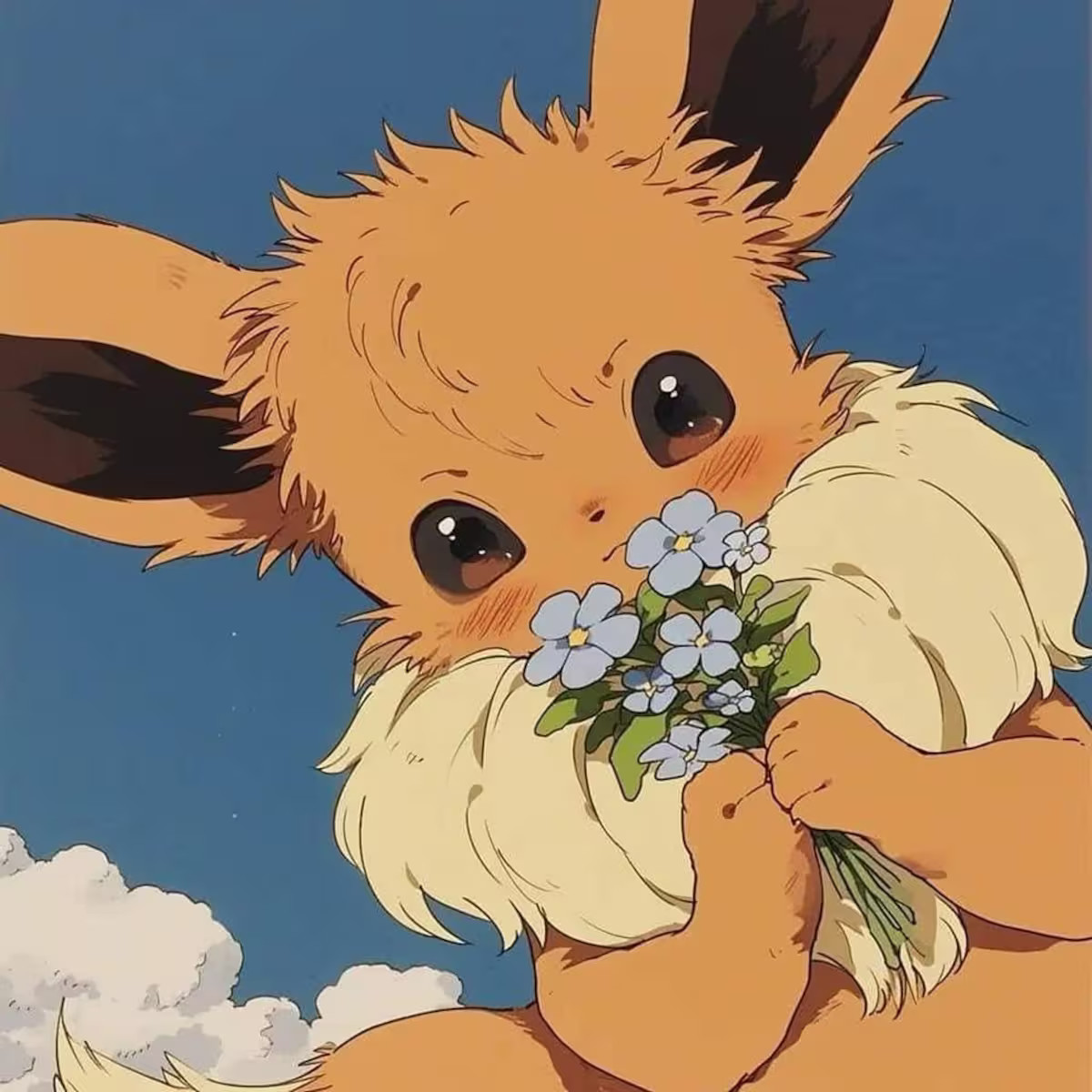 Close look at the details in Pokemon Ghibli inspired artwork Detailed artwork demonstrating the Pokemon Ghibli style integration