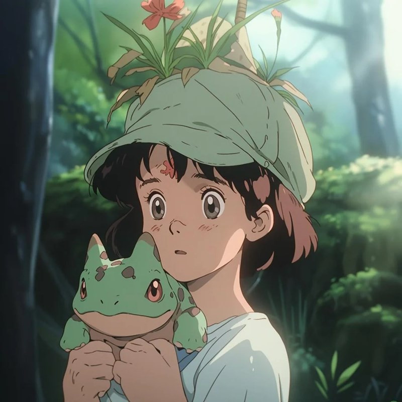 Fan artist's interpretation of Pokemon characters in Ghibli aesthetic Pokemon reimagined through Studio Ghibli style fan art