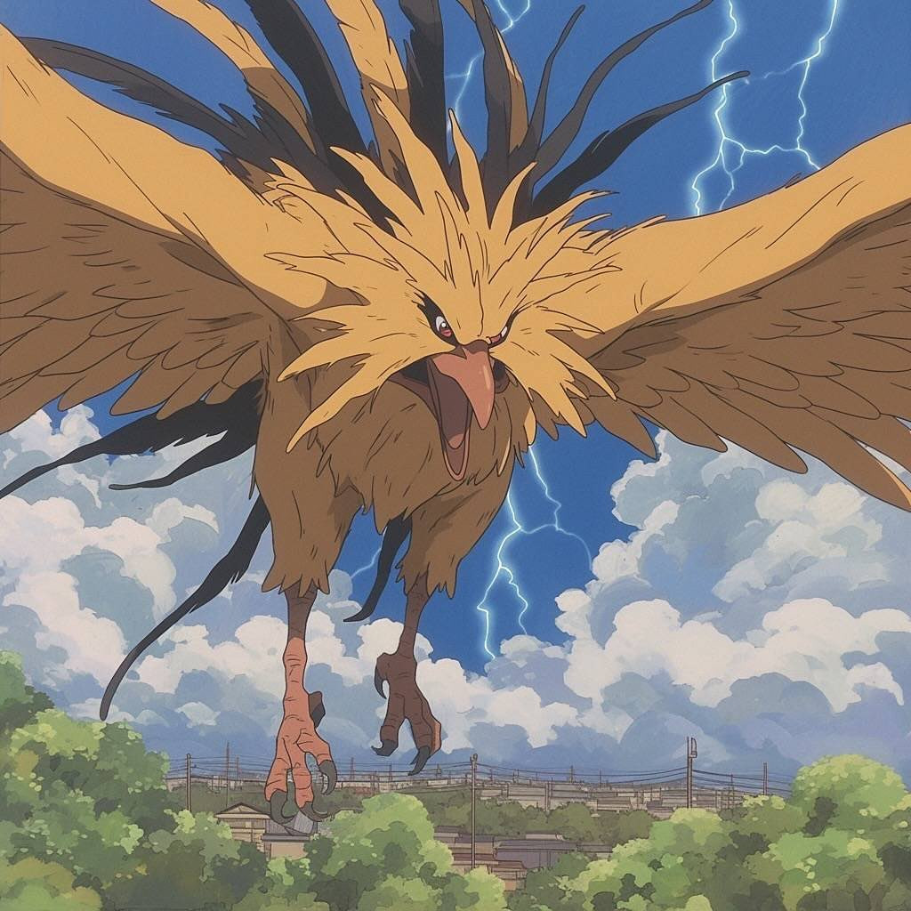 Example of AI replicating fan art styles for Pokemon Ghibli crossovers AI-generated fan art style image of Pokemon in Ghibli aesthetic