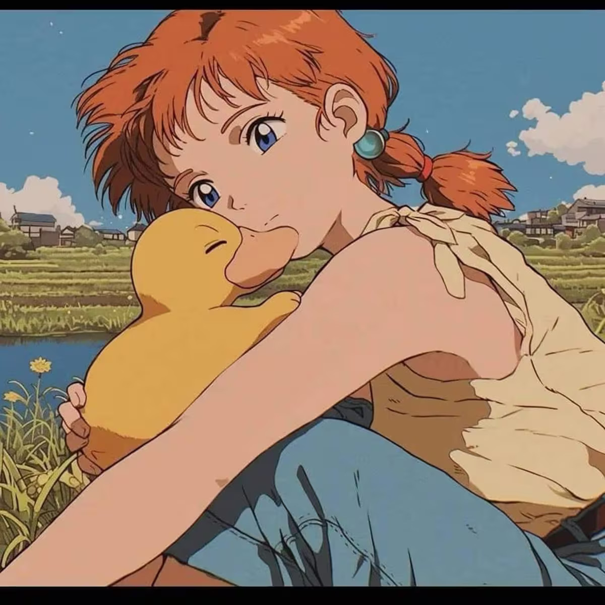 Visual experiment mashing up Pokemon features with Ghibli character traits Character mashup combining a Pokemon with Ghibli style design elements