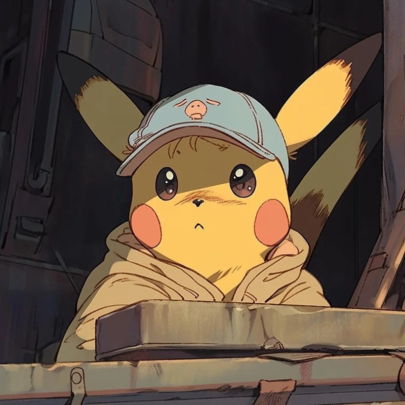 Art depicting the transformation of Pokemon into the Ghibli style